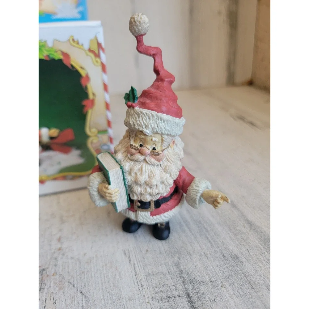 Enesco RARE Santa Claus teacher vintage North Pole Village accessory Xmas